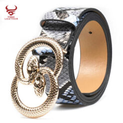 Woman Belt Designer Famous Brand Snake Buckle PU Belt Lady Dress Leather CC Belts