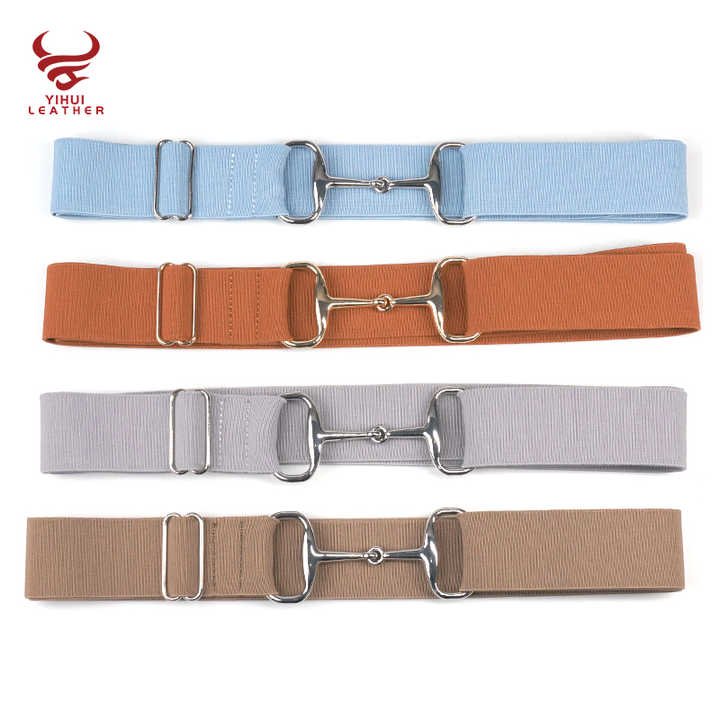Manufacturers Wholesale Casual Woven Surcingle Belts Girls Cheap Horse Rider Adjustable Elastic Equestrian Belt Women - 图片 2