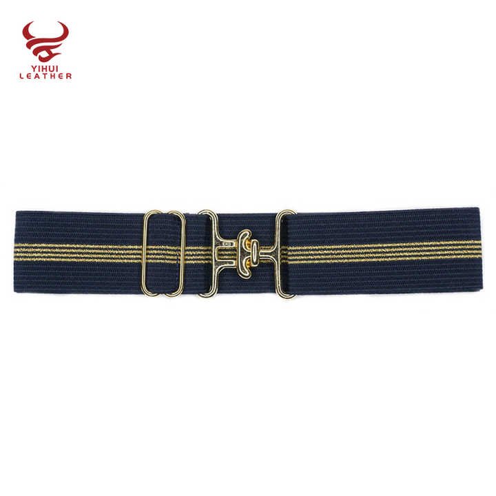 Factory Wholesale Cheap Designer Women Elastic Belts With Shark Buckle Equestrian Elastic Horse Rider Belt Girls - 图片 6
