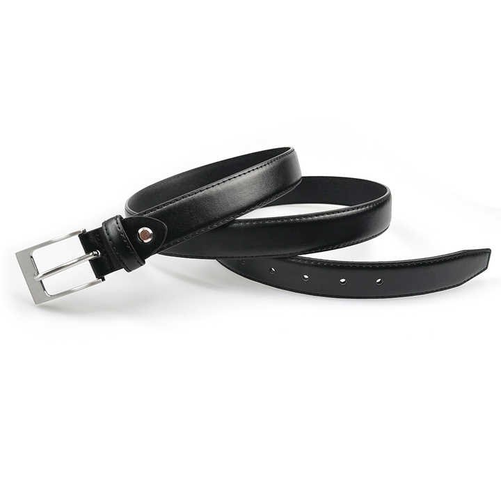 Wholesale Pin Buckle Genuine Leather Strap for Men Casual 100% Cow Leather Uniform Men Trouser Belt With Single Prong Buckle - 图片 3
