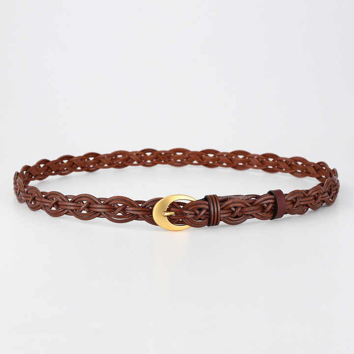 Unisex Genuine Leather Woven Braided Belts New Design Fully Adjustable 100% Leather Braided Belt for Men Women Casual Jeans Golf - 图片 5