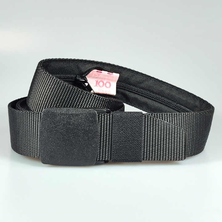 Hot Sale Security Money Belt With Hidden Money Pocket With Plastic Buckle Outdoor Webbing Nylon Money Belts for Travel for Men - 图片 2