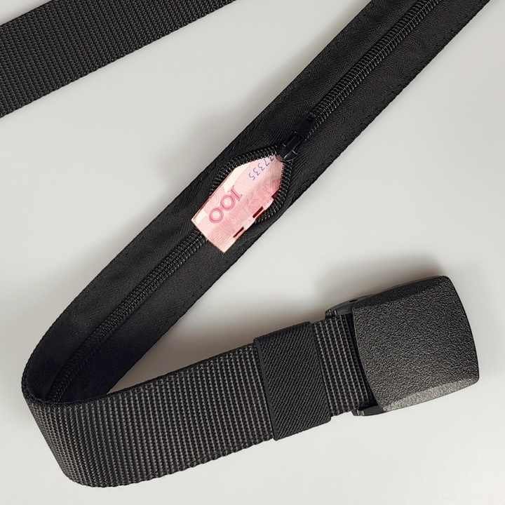 Hot Sale Security Money Belt With Hidden Money Pocket With Plastic Buckle Outdoor Webbing Nylon Money Belts for Travel for Men - 图片 3