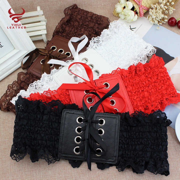 New Products Ideas 2022 Belts for Women Elastic Wide Plus Size Lady Belt Sexy Lace Corset Belt - 图片 2