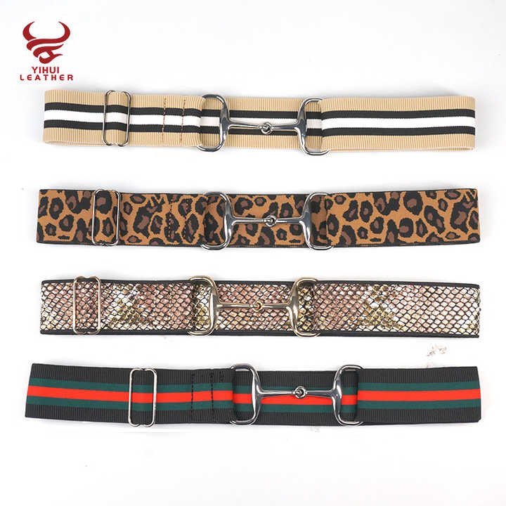 Designer Horse Rider Elastic Belts With Shinny Clasp Buckle Equestrian Elastic Belt Girls - 图片 5