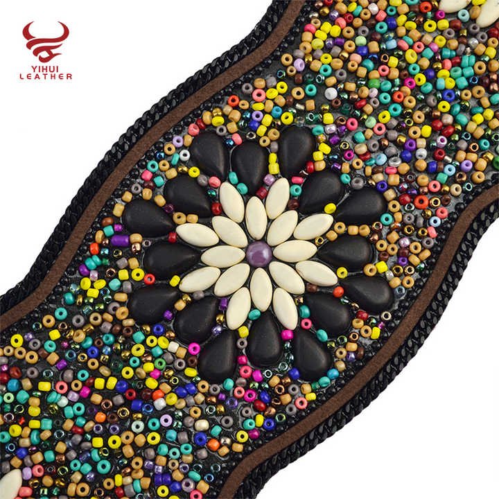 2020wholesale Custom Fahion Bohemia Elastic Belts Resin Dress Fancy Belt for Women - 图片 3